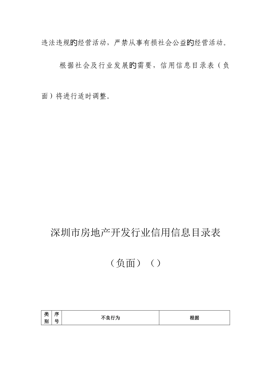 2025年深圳市房地产经纪行业机构诚信管理措施负面清单_第2页