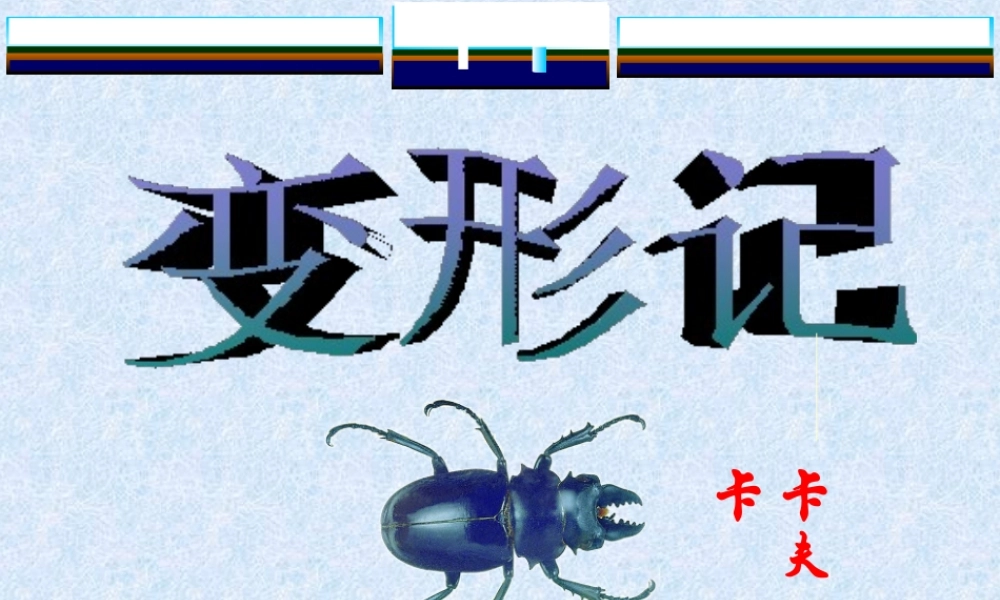 变形记教学设计课件