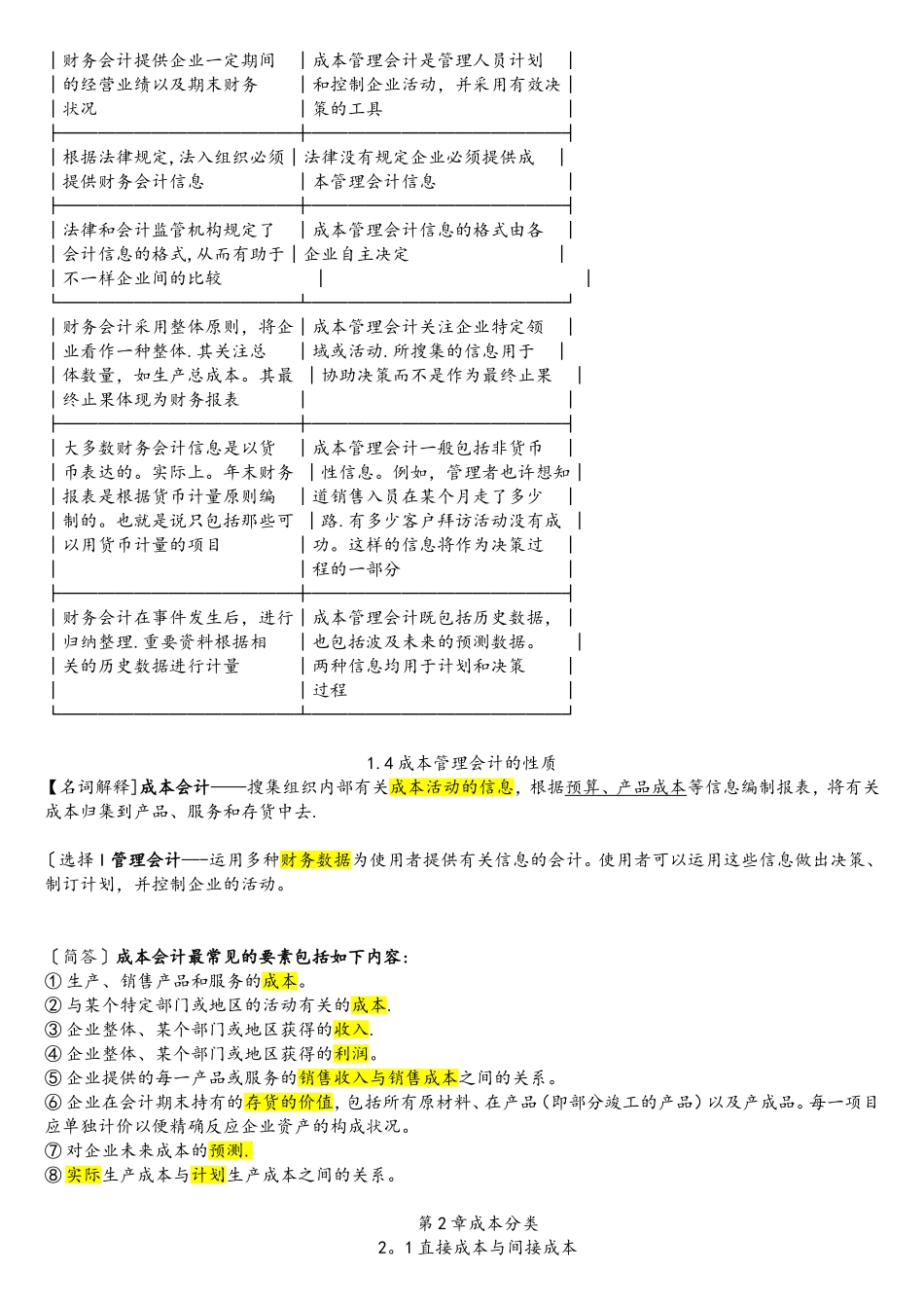 2025年自考企业成本管理会计考试超全复习_第2页