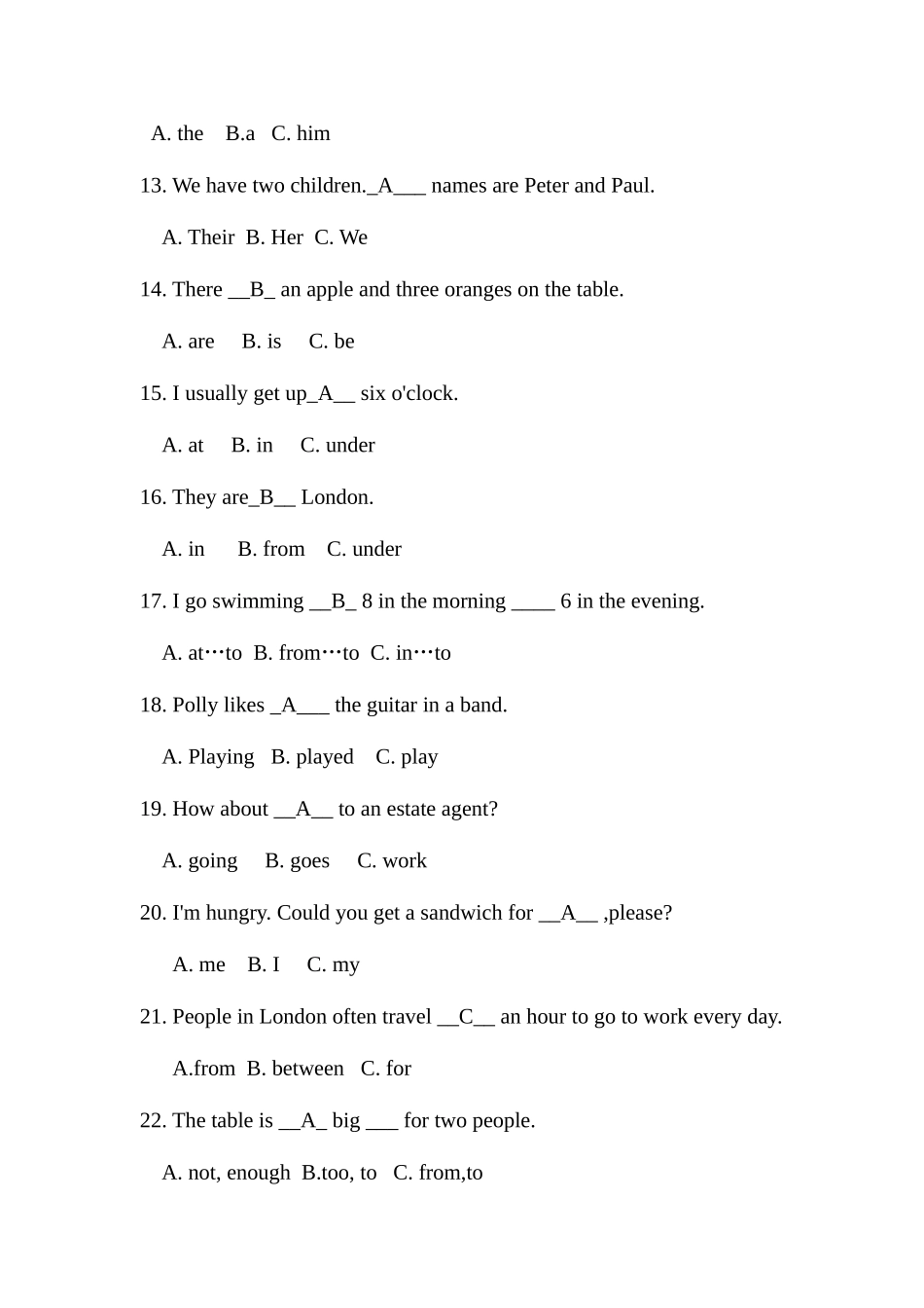 2025年芜湖电大开放英语期中测试卷及答案_第2页