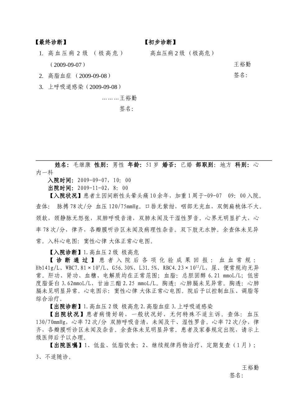 2025年高血压全套病历_第2页