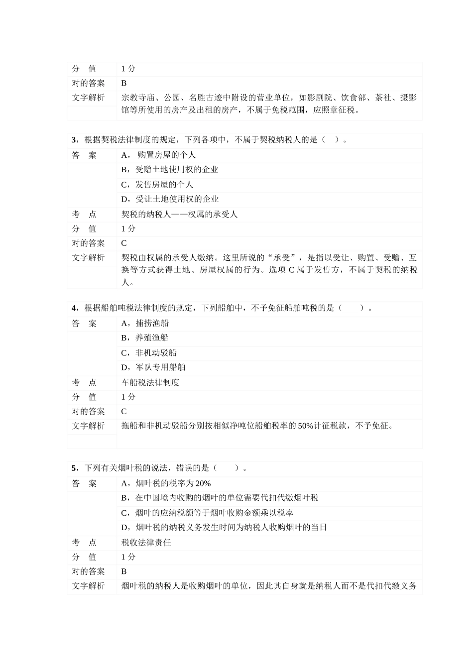 2025年对啊网初级会计职称经济法基础第六章其他税收法律制度_第2页