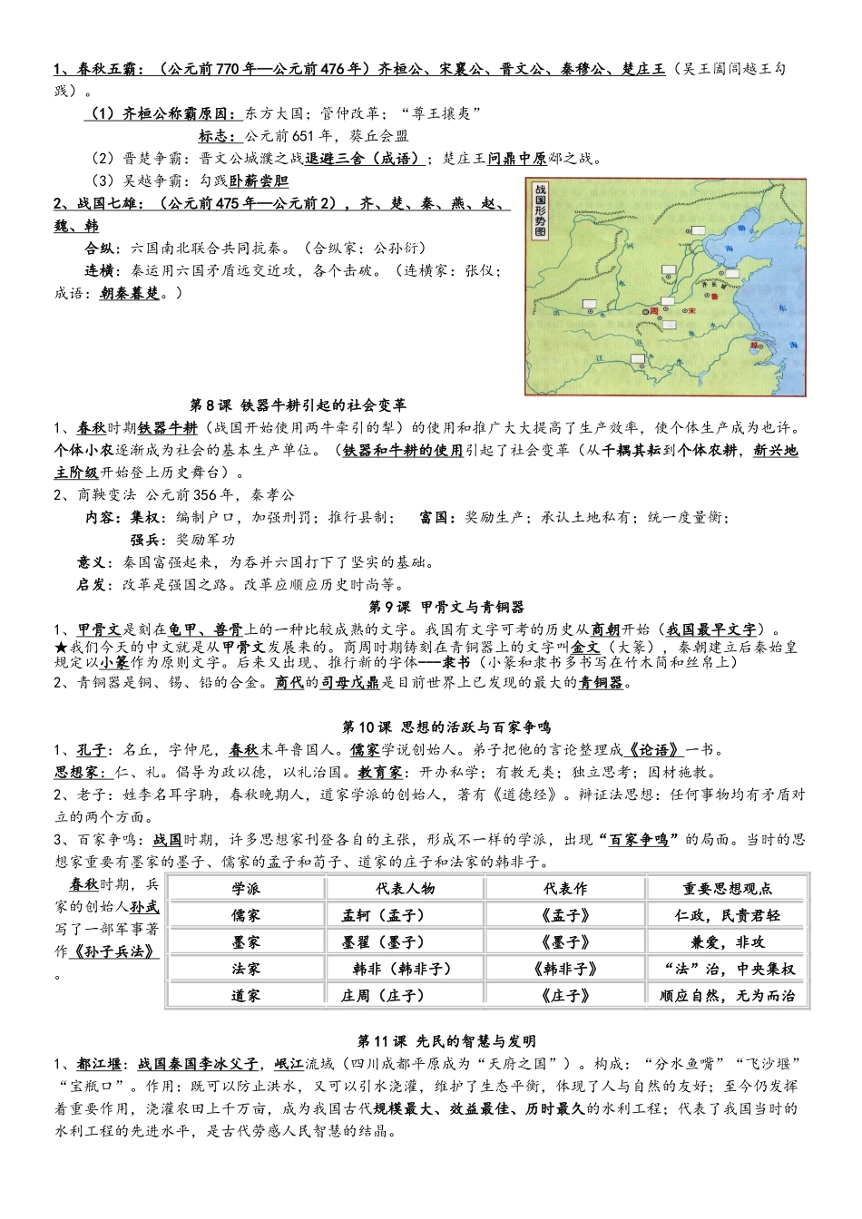2025年北师大版初中历史全部知识点总结_第2页