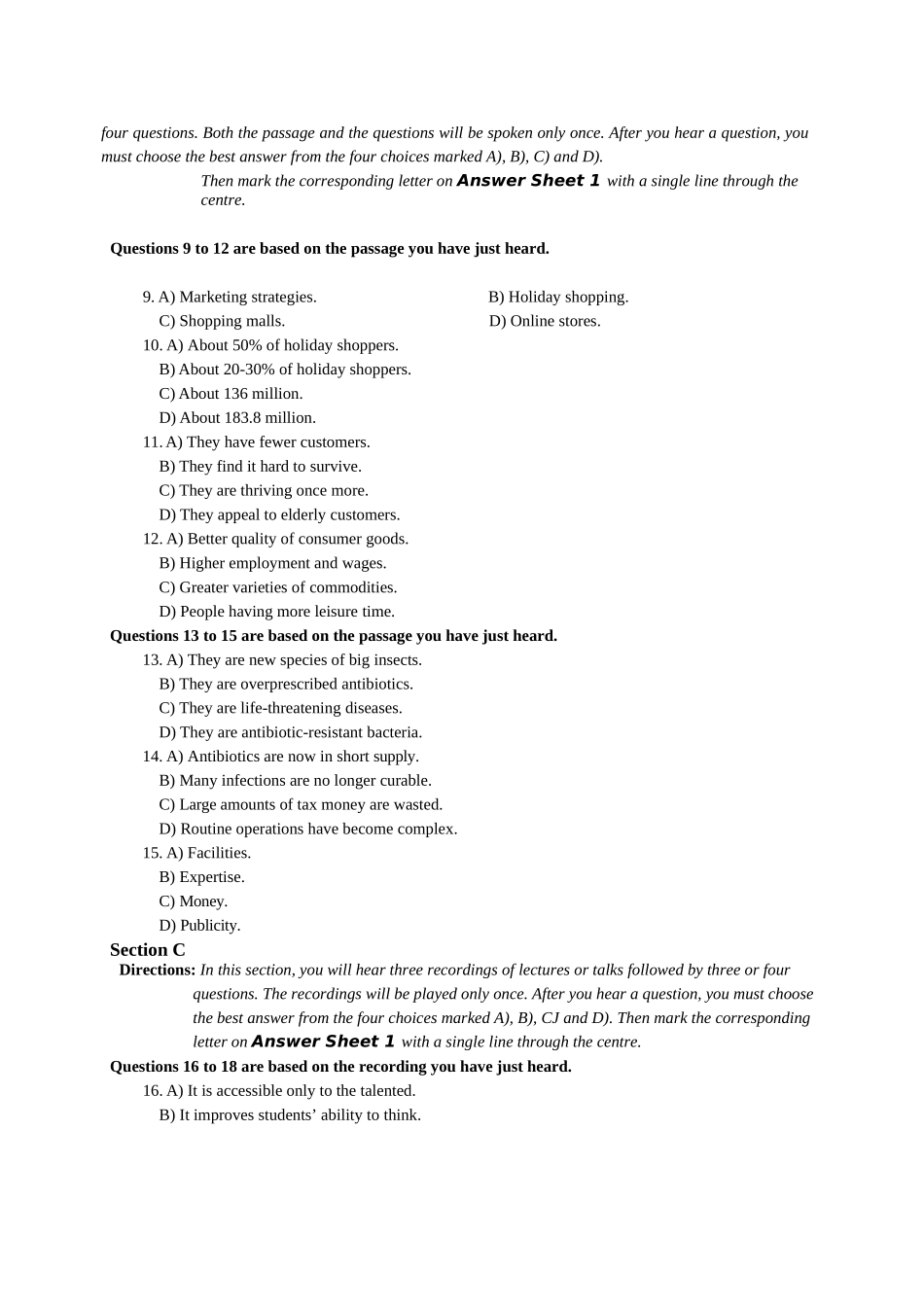 2025年大学英语六级三套真题答案解析_第2页