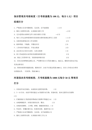 2025年保洁管理员考核制度