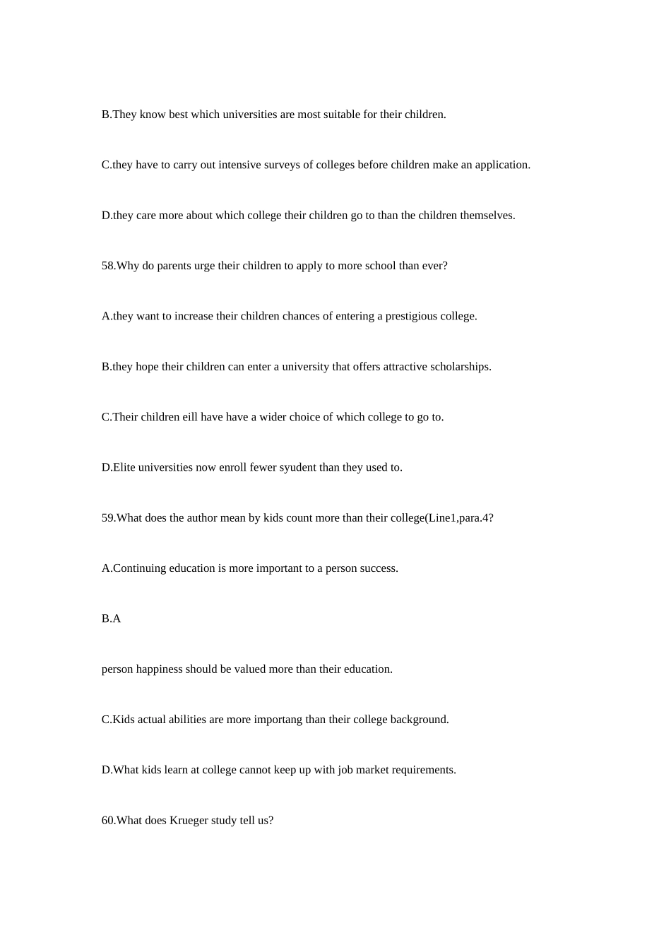 2025年大学英语六级考试真题与答案_第3页