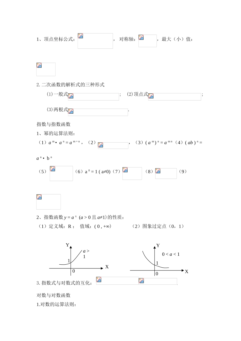 2025年高中数学学考复习知识点版本_第3页