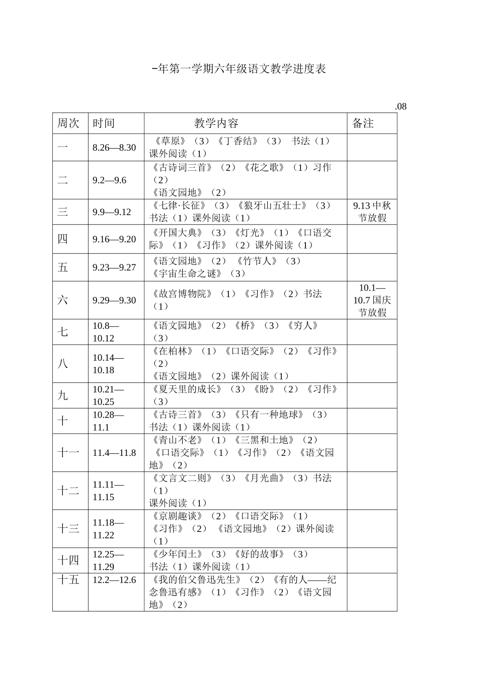 2025年部编版小学语文六年级上册教案设计全册讲课讲稿_第2页