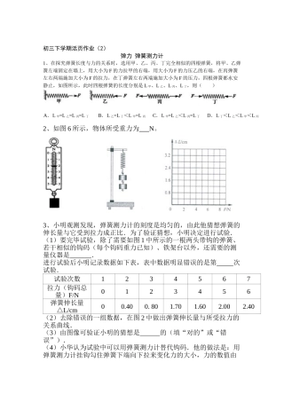 2025年九年级物理下册知识点活页作业
