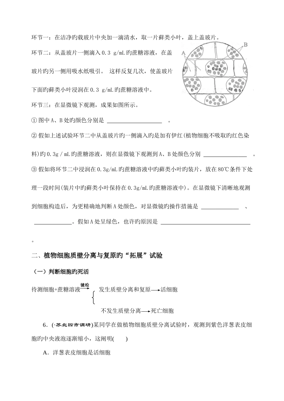 2025年观察植物细胞的质壁分离与复原实验归纳及其拓展_第2页