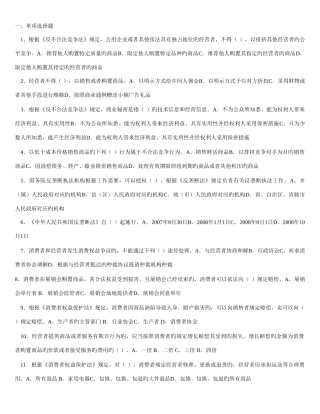 2025年工商行政管理法律知识试题参考答案