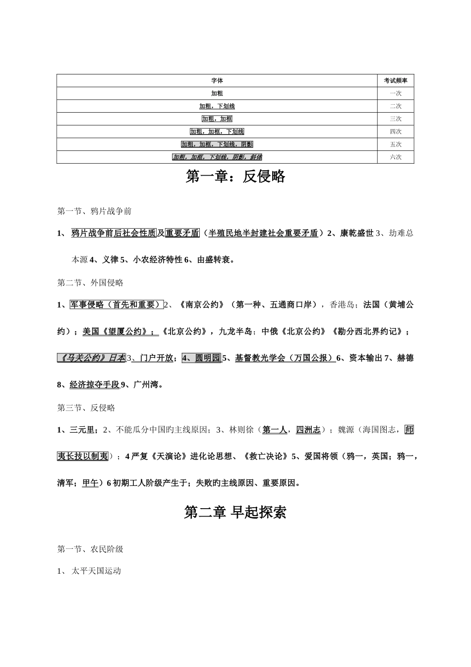 2025年自考中国近代史纲要自我总结85分以上_第1页