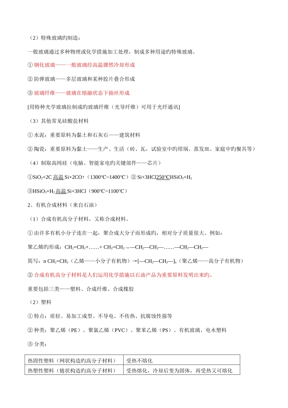 2025年第六单元化学与社会发展知识点_第3页