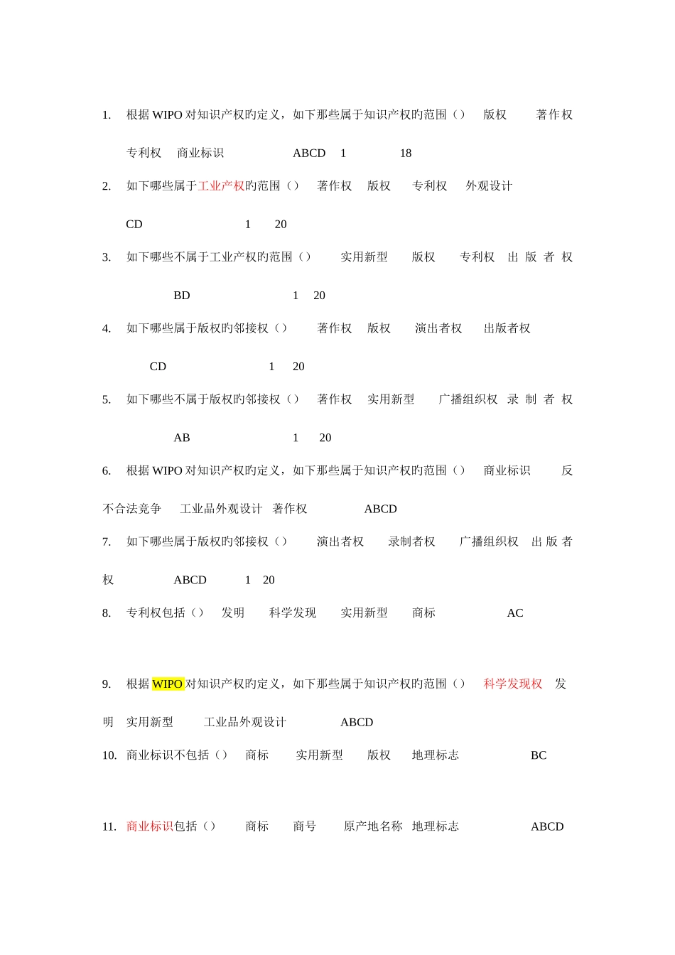 2025年知识产权试题库多选_第1页
