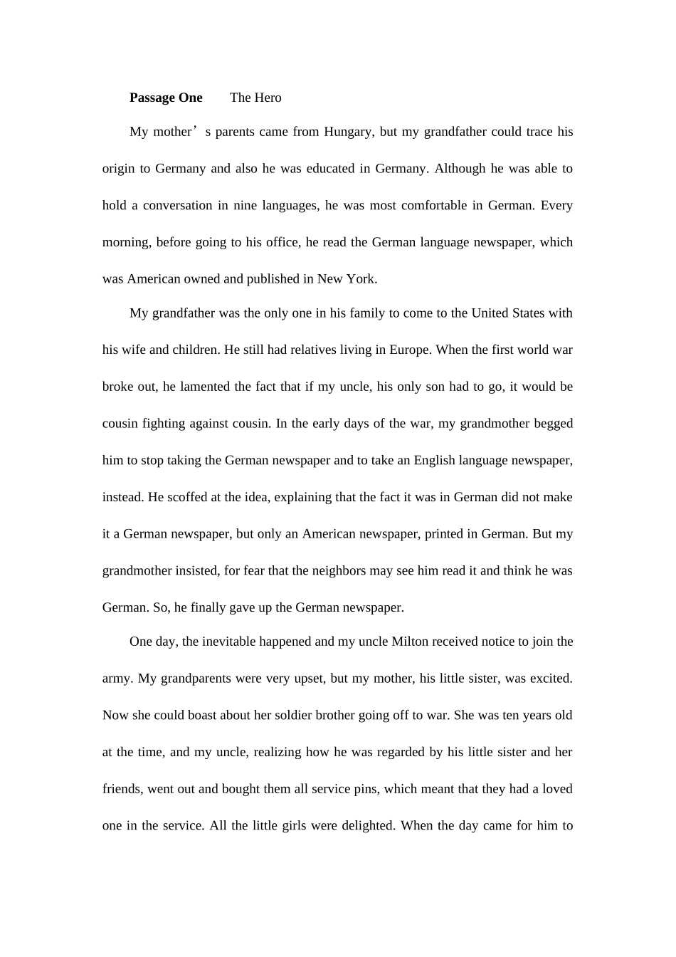 2025年考博英语阅读理解习题_第1页