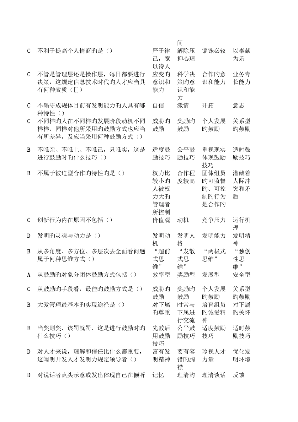 2025年辽宁专业技术人员团队建设与创新套题库与答案大全_第3页
