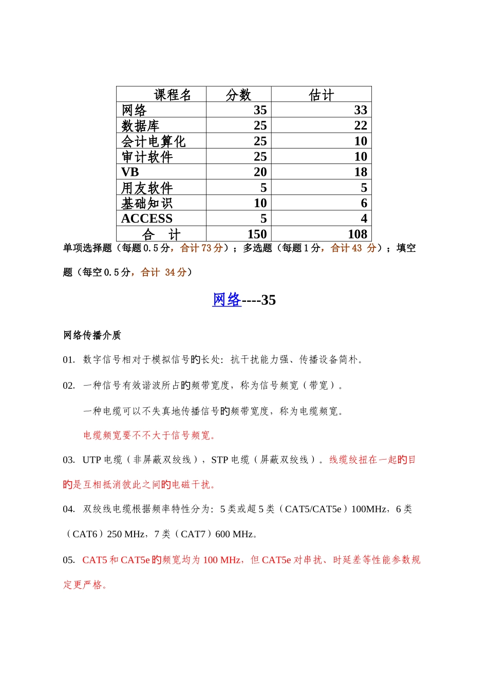 2025年审计署计算机中级考试总复习_第2页