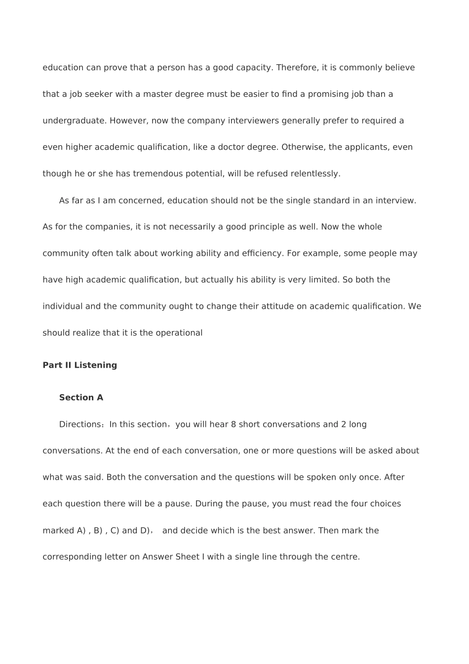 2025年英语六级真题及答案全套_第2页