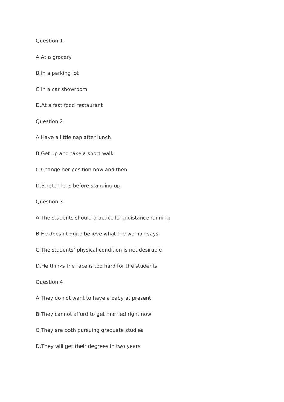 2025年英语六级真题及答案全套_第3页