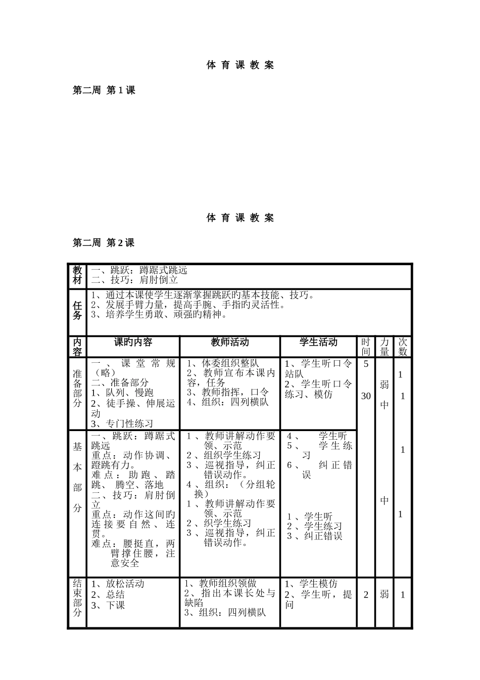 2025年小学五六年级体育全套的教案_第3页