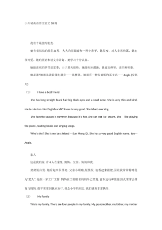 2025年小升初英语作文范文