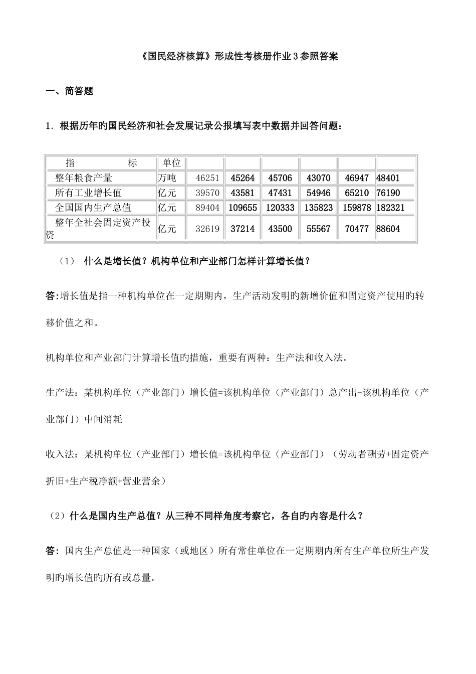 2025年电大国民经济核算形成性考核册作业材料_第1页