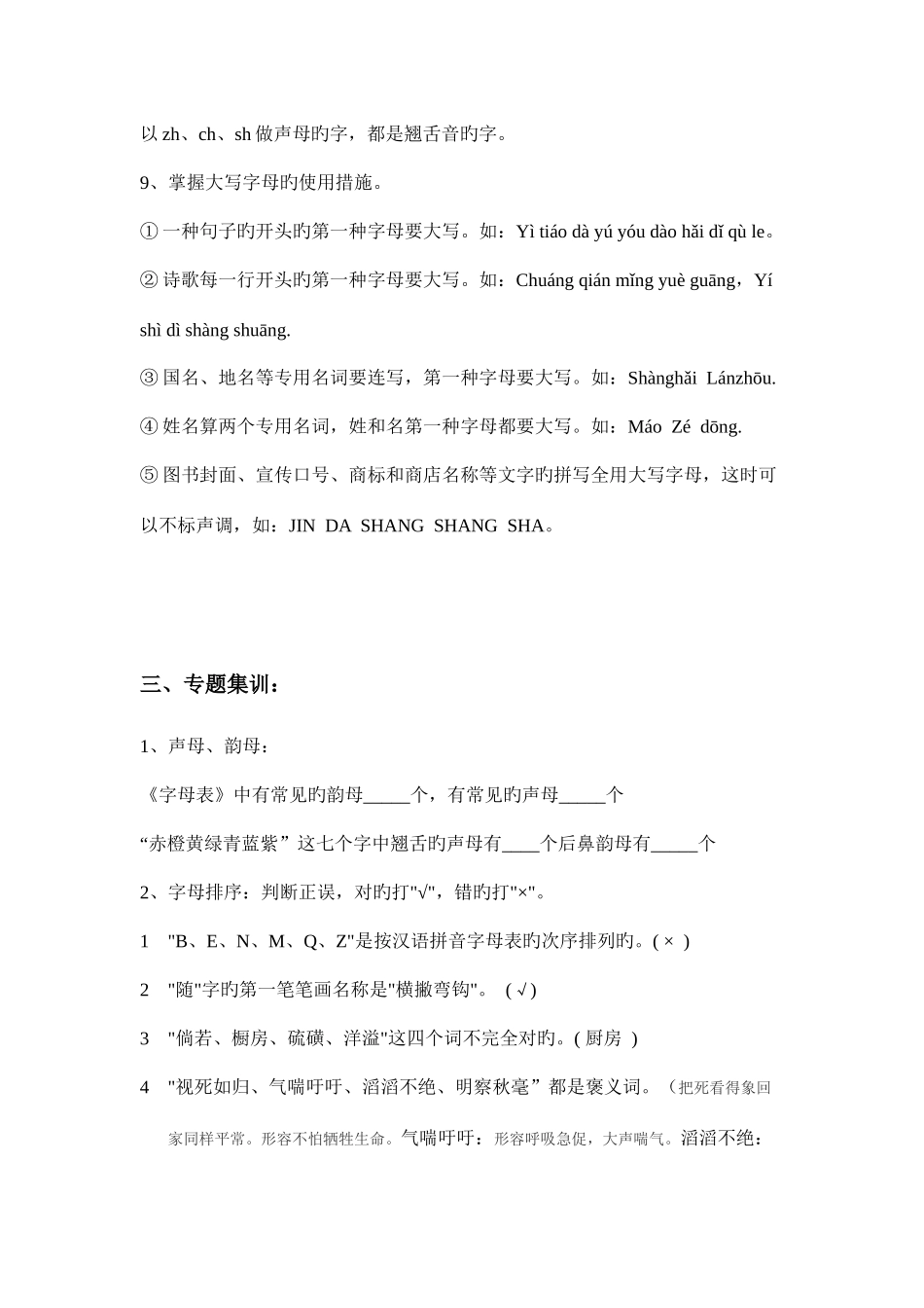 2025年小升初汉语拼音练习及答案_第3页