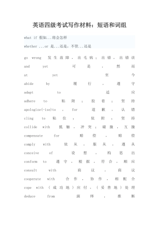 2025年英语四级考试写作材料