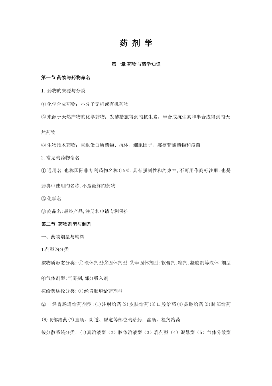 2025年执业药师药一总结_第1页