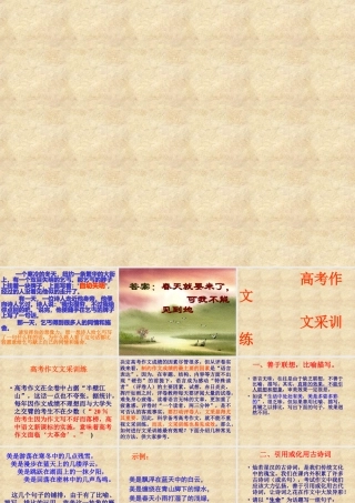 文采训练高考作文