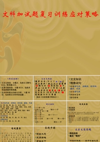 文科加试题复习训练应对策略