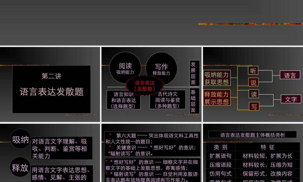 语文高考备考第二讲