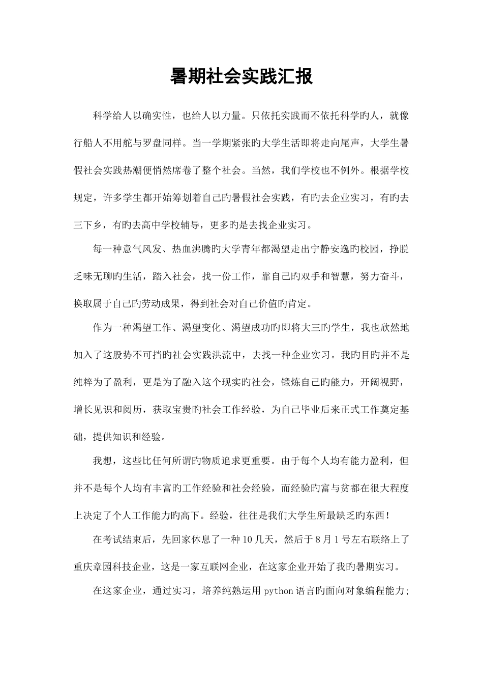 2025年程序员暑期社会实践报告_第1页