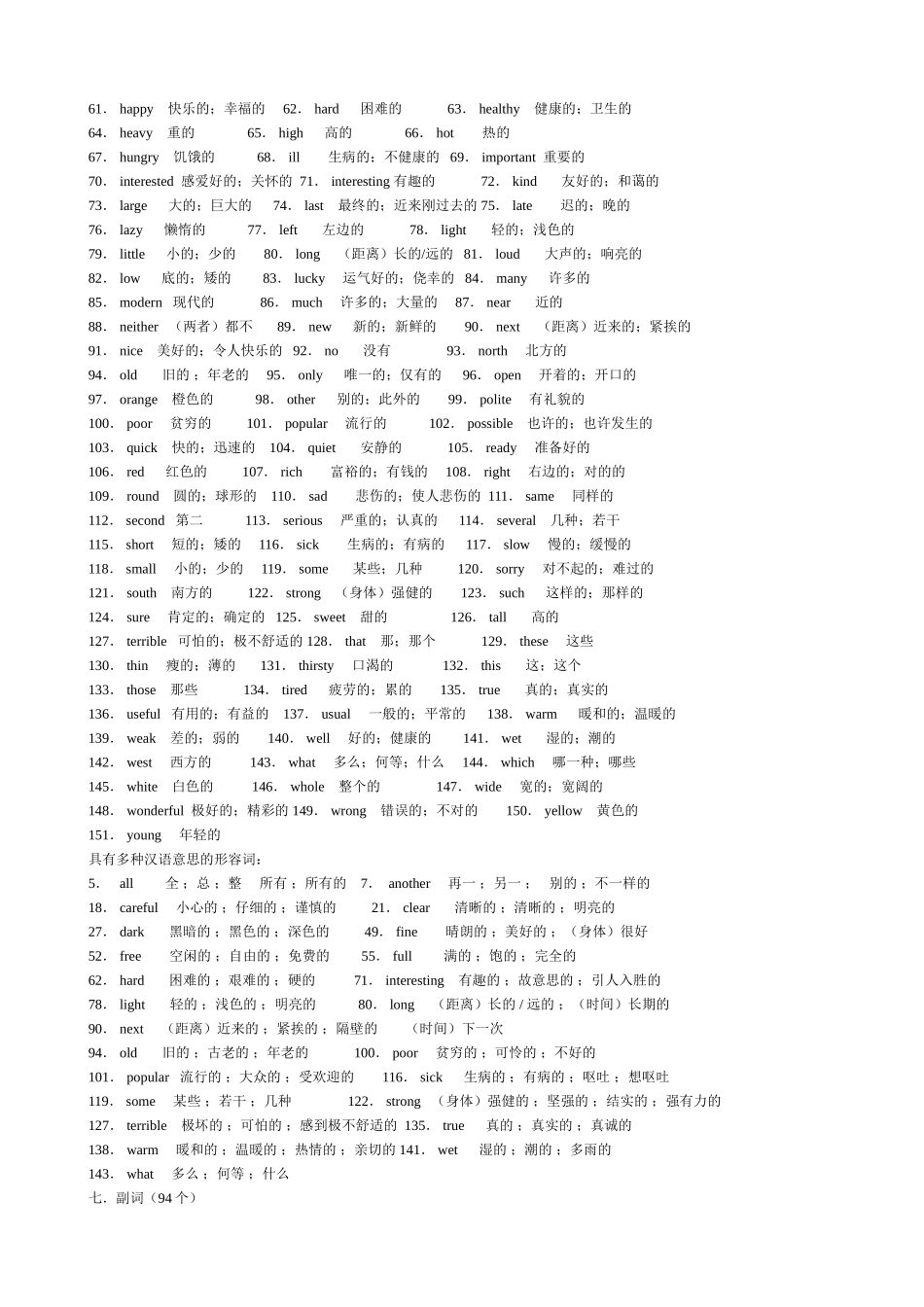 2025年初中英语必背单词_第3页