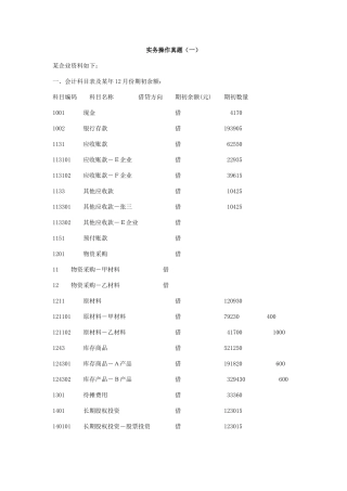 2025年山东会计从业资格电算化实务操作真题