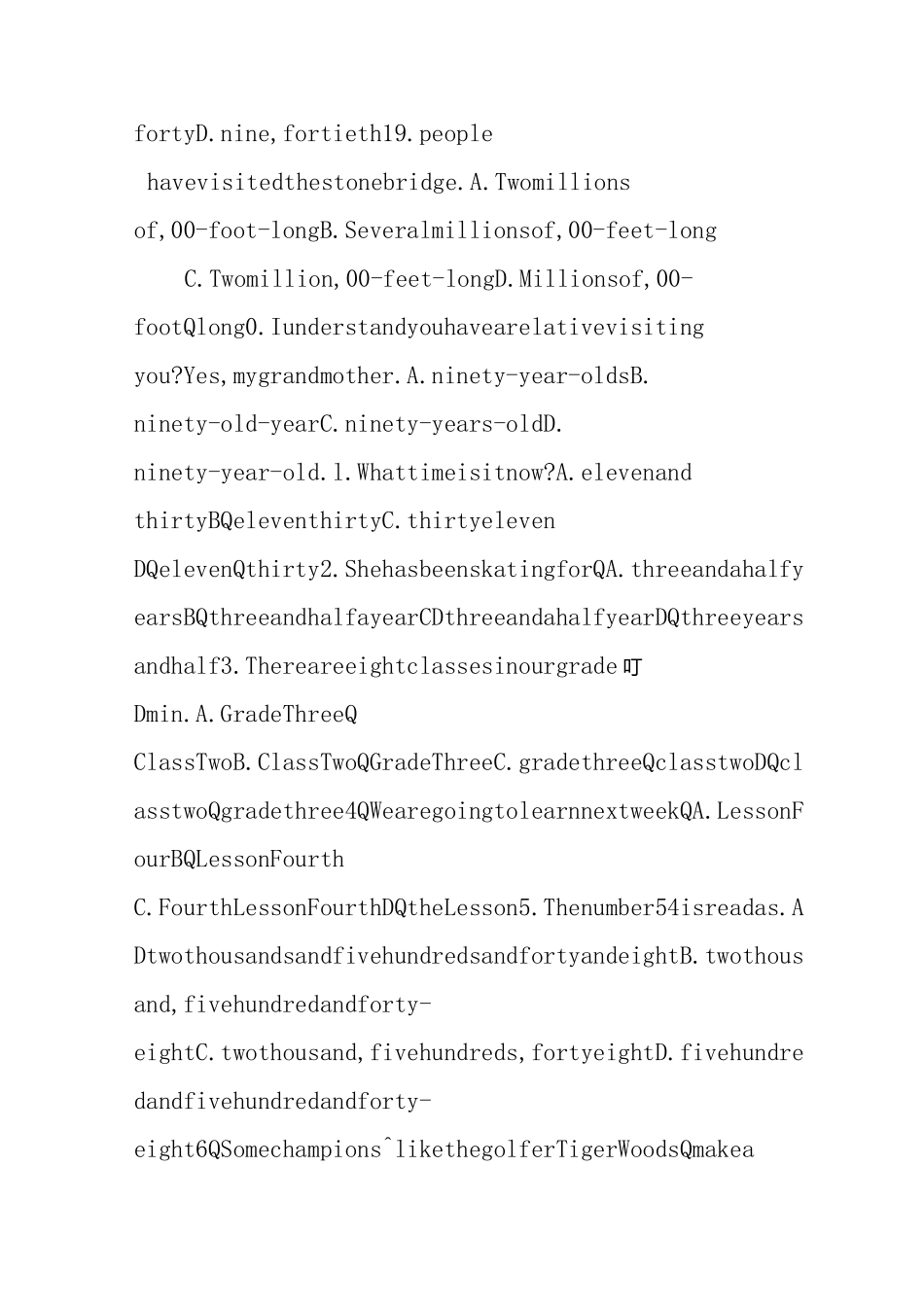 小升初英语数词练习题及答案_第3页