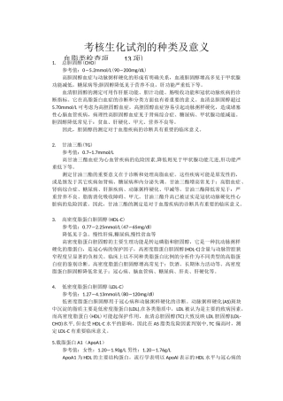 生化试剂的种类及意义