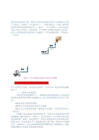 领导力表现得五个层次