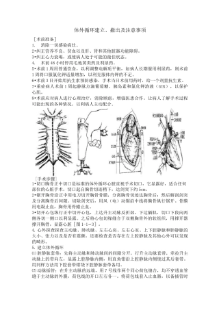 体外循环建立撤除及注意事项