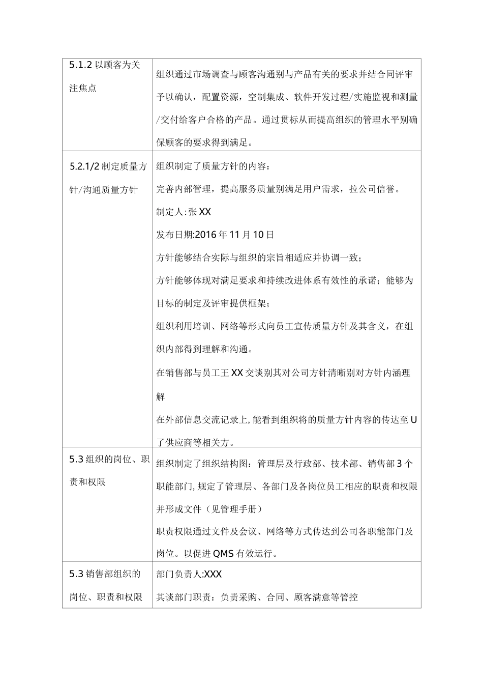 质量管理体系软件及系统集成全条款审核记录_第3页