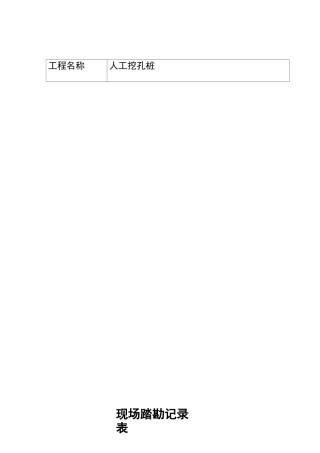 现场踏勘记录表