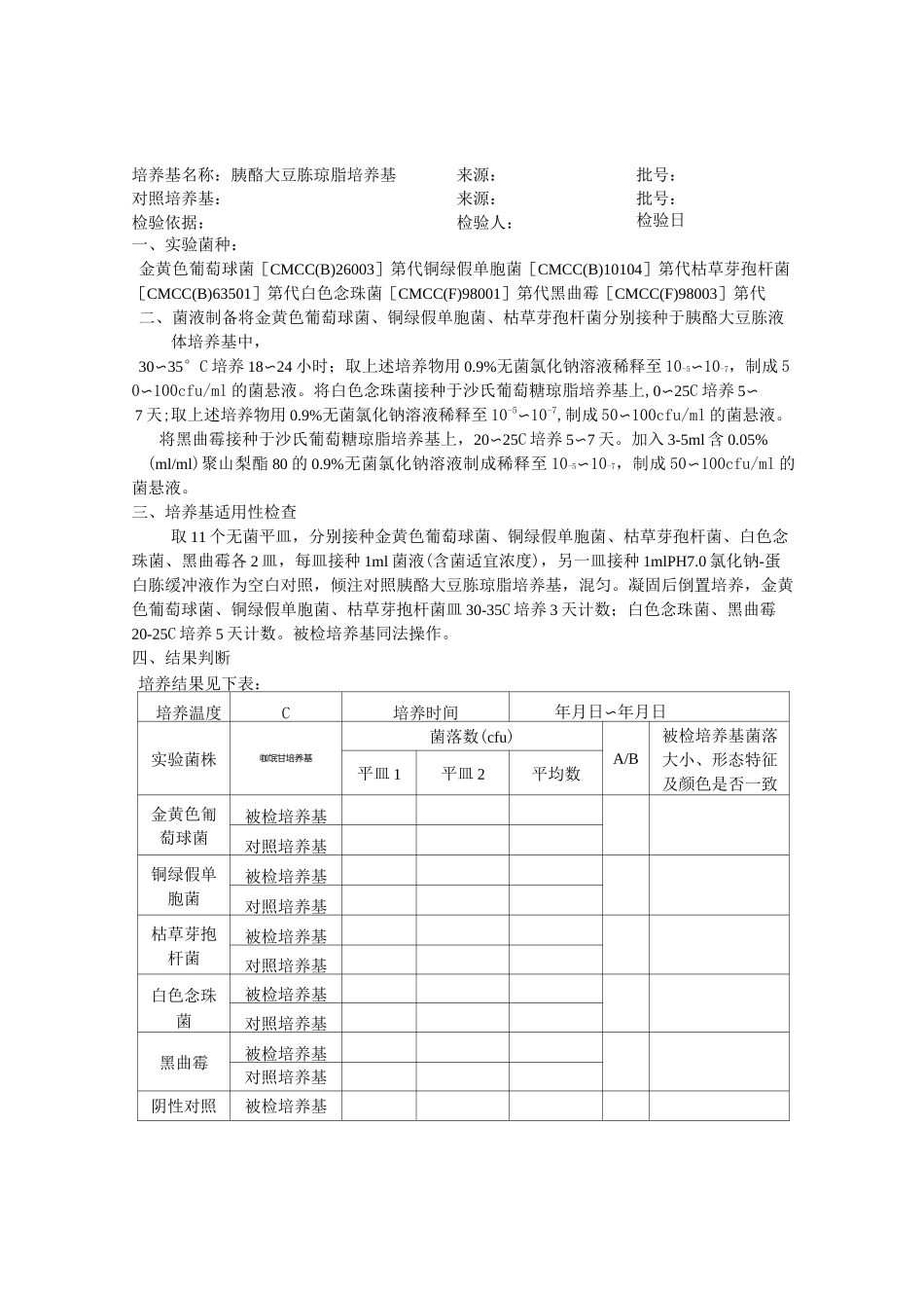 培养基适用性检查记录汇总_第3页