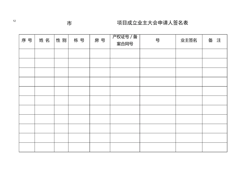 成立业主大会的申请书等样表_第2页