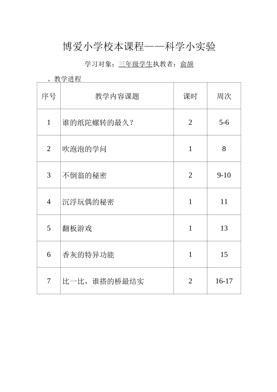 博爱小学校本课程——科学小实验_第1页
