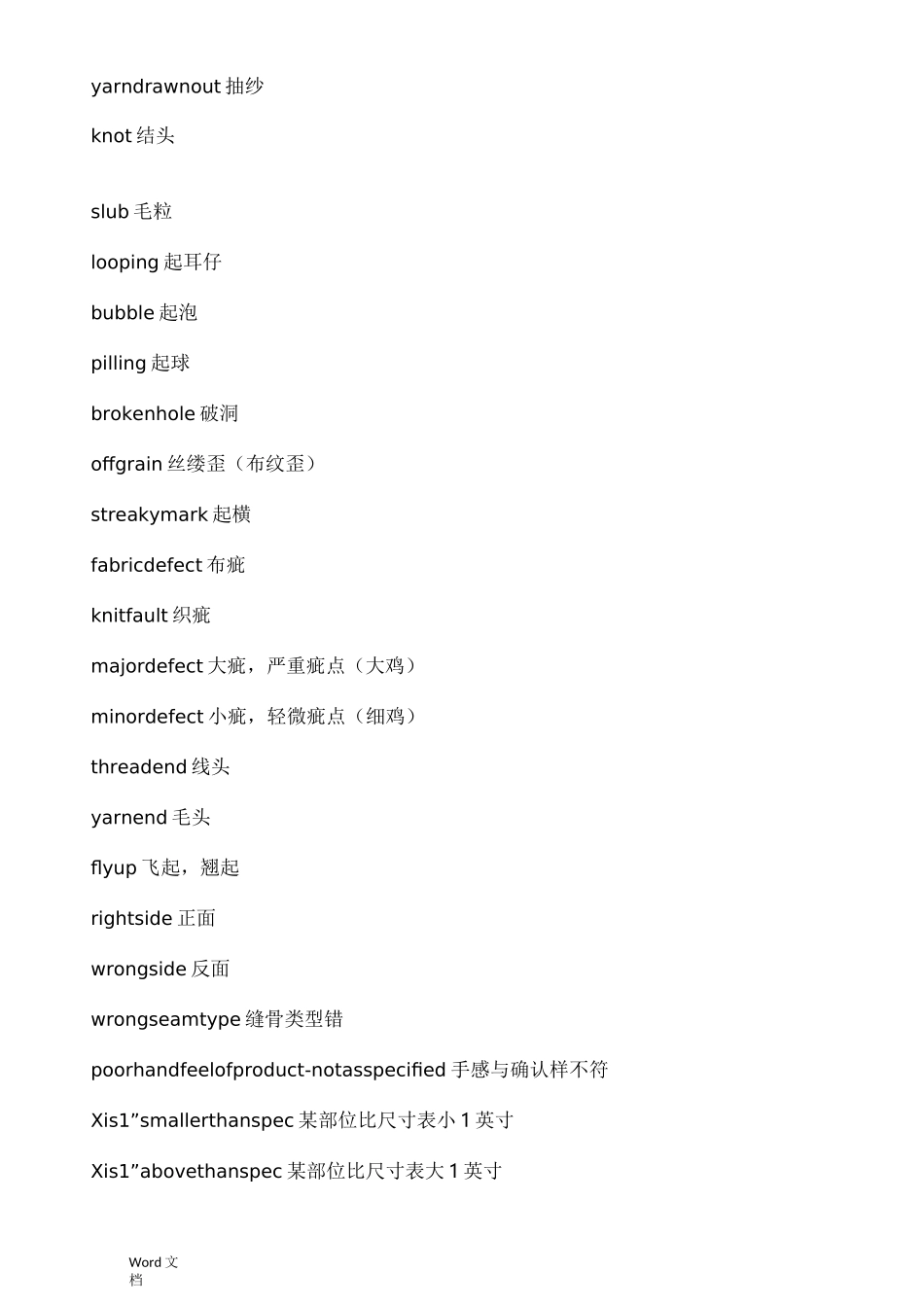 服装中英文疵点描述_第2页