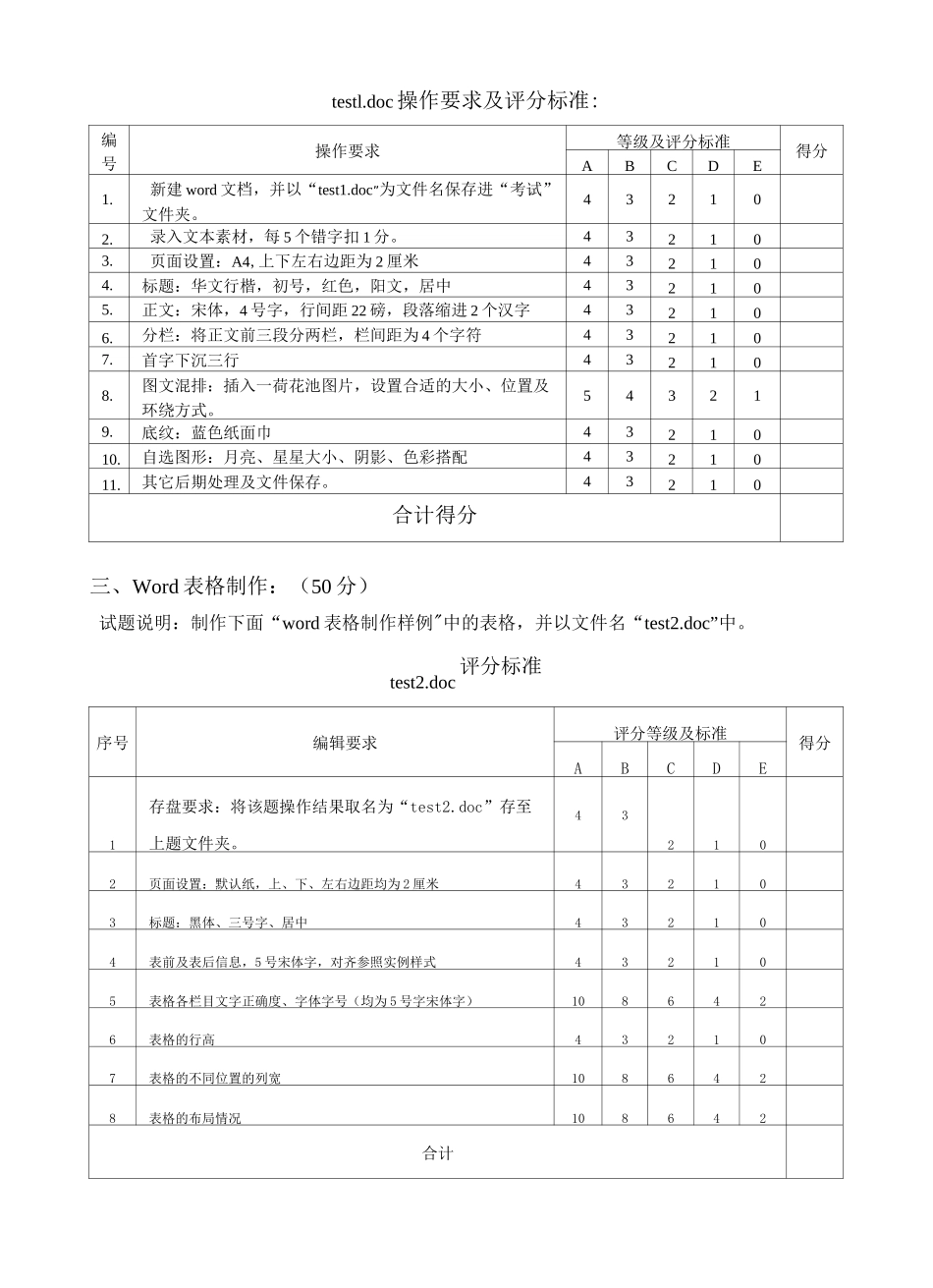 office操作试题_第2页
