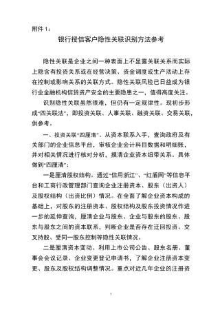 企业授信客户隐性关联关系识别方法