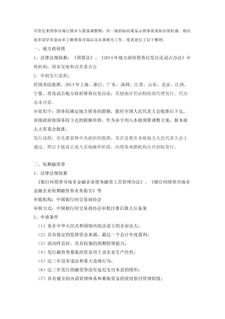 各类债券发行条件(最强完整)