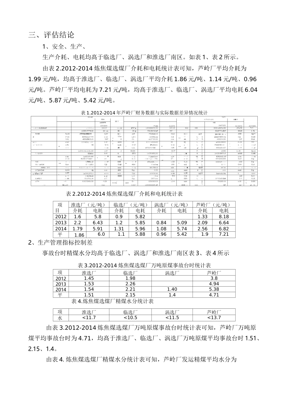 选煤厂评估自查报告_第1页