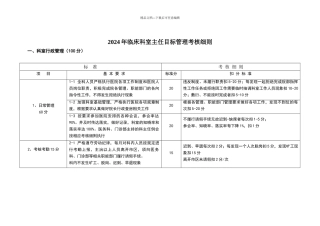临床科室主任目标管理考核细则